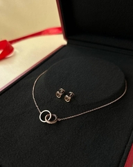 73205- Серьги пусеты CARTIER из серебра 925 пробы в позолоте