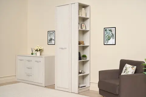 Стеллаж Монако ПН-19 ясень белый