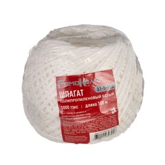 51-5-100 Шпагат полипропиленовый белый, 1000текс, 100м РемоКолор