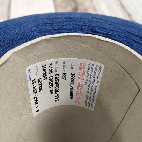 Меринос гребенной ZEGNA BARUFFA CASHWOOL 2/30 синий