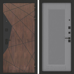 Входная металлическая дверь Бункер БН-14/ Амстрод Серый софт рельеф