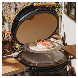 Гриль керамический Monolith Grill ONE.66 (LeChef), черный на колесиках и с боковыми столиками