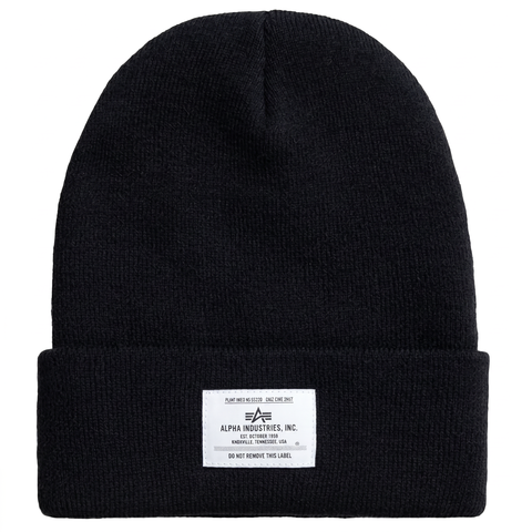 Шапка Alpha Industries Essential Beanie Black (Черная)