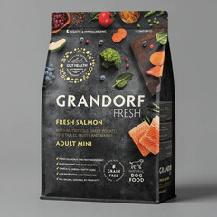 Сухой корм GRANDORF Fresh Dog Adult MINI Salmon&Sweet Potato для собак мелких пород из свежего филе лосося с бататом