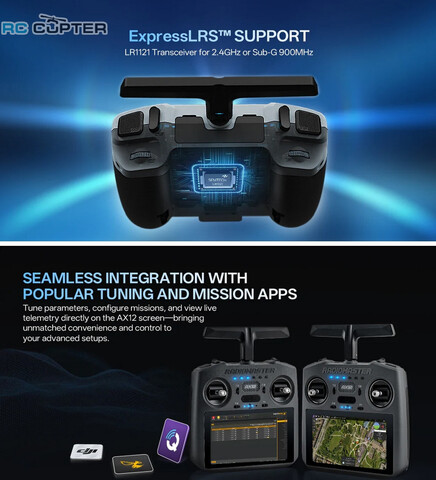 Аппаратура управления RadioMaster AX12 Android Radio Controller ELRS FCC