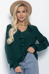 Блуза Стефанна (изумруд) Б11339 LT Collection