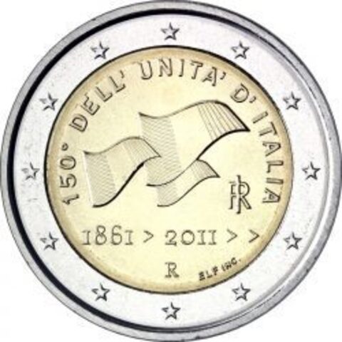 2 евро 2011 Италия. 150 лет объединения Италии. UNC
