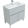 Aquanet 277552 Тумба Алвита new 80 напольная 1 ящ., 2 дв. цв.серый (277552)
