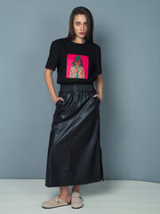 Футболка женская с принтом Фэшн (черная)