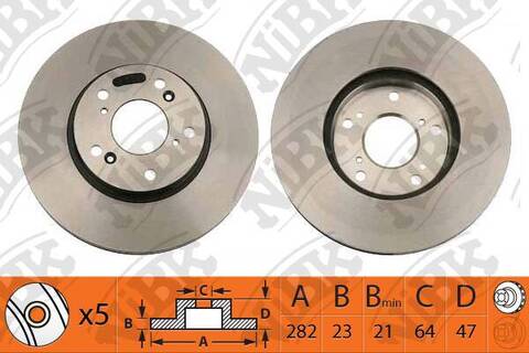 Диск тормозной NiBK RN1218 (2шт/упак.)