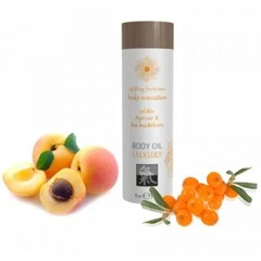 Съедобное масло для тела Абрикос и Облепиха от Shiatsu 75 мл.