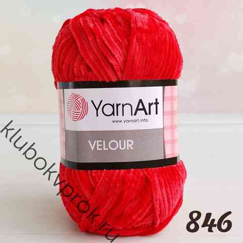 YARNART VELOUR 846, Красный