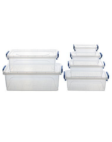 Набор из 6-ти контейнеров для хранения Эльфпласт Fresh Box Slim с крышками