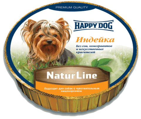 купить Happy Dog NaturLine Индейка влажный паштет (ламистер) для щенков и взрослых собак 1 шт