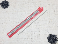 Спицы вязальные 5-ти предметные металл пустотелый, d 2,5 мм