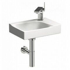 Раковина Geberit Xeno²: Белый / Специальное керамическое покрытие KeraTect, B=40см, H=12.5см, T=28см, Отверстие под смеситель=Правая, Перелив=Без фото