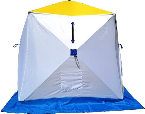 Палатка для зимней рыбалки Стэк Куб-2 (трехслойная, 185*185, 180, фиберглас)