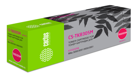 Картридж лазерный Cactus CS-TK8305M TK-8305M пурпурный (15000стр.) для Kyocera Mita 3050, 3051, 3550, 3551