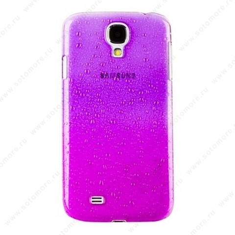 Накладка для Samsung Galaxy S4 i9500/ i9505 в виде капель розовая