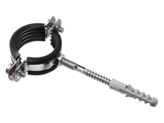 ЗУБР 1 1/4?, цинк, 1 шт, трубный хомут с сантехнической шпилькой и дюбелем (37866-40-45)