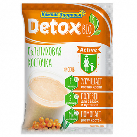 Компас здоровья Кисель на фруктозе detox bio ACTIVE облепиховая косточка 25 г