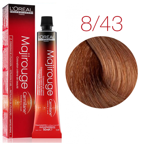 L'Oreal Professionnel Majirel 8.43 (Светлый блондин медно-золотистый) - Краска для волос