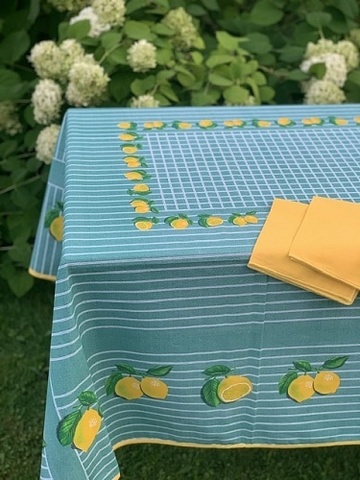 Скатерть 150x250 и 12 салфеток Vallesusa Limoni