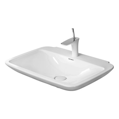 Duravit PuraVida Раковина без перелива, с 3 отв. под смес., с глубокой чашей, включая выпуск с керамической крышкой, 700x500мм, Цвет: Белый 2701700030