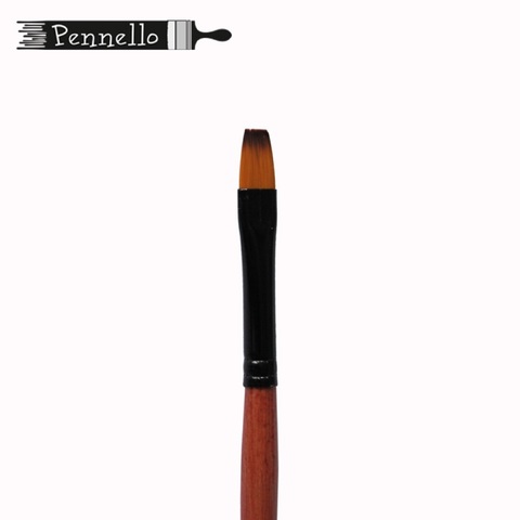 кисть Pennello жесткая синтетика плоская №8, короткая ручка