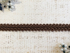 Тесьма Шанель плетеная, ш. 12 мм, коричневый