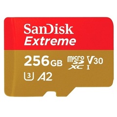 Карта памяти SanDisk microSDXC 256GB Class 10 UHS-I A2 C10 V30 U3 Extreme