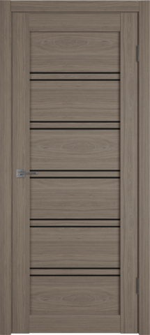 Межкомнатная дверь экошпон VFD (ВФД) Atum Pro 28 Brun Oak стекло Black Gloss