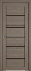Межкомнатная дверь экошпон VFD (ВФД) Atum Pro 28 Brun Oak стекло Black Gloss