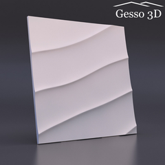 Гипсовая 3D панель Волна диагональная крупная