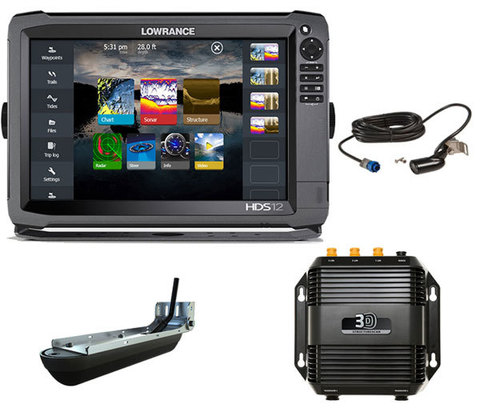 Комплект Lowrance HDS-12 Gen3 + StructureScan 3D + датчик HST-WSBL