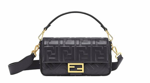 Сумка из кожи Fendi Baguette черный