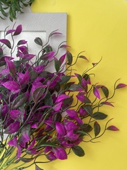 №2 Ампельное растение, зелень искусственная свисающая, сиреневая, 46 см, набор 2 шт.