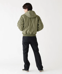 Бомбер Alpha Industries MA-1 Hooded Logo Oxford OG-107 Green (Зеленый)