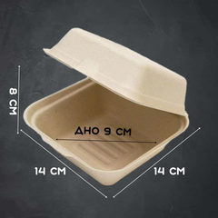 Бокс под бенто-торт 140х140х80мм крафт