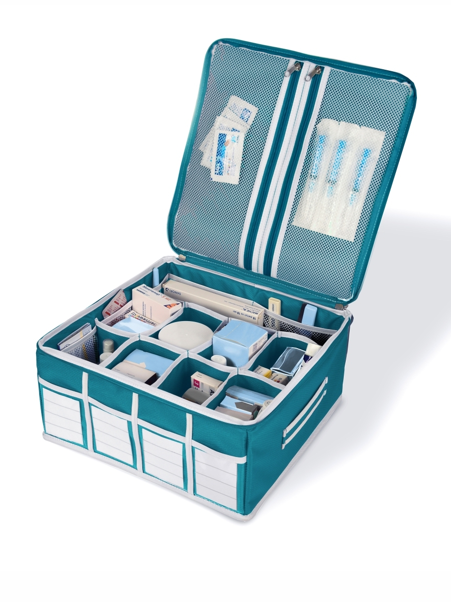 Аптечка домашняя 34х34х16 (голубая)