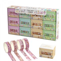 
          Декоративная клейкая лента Alingar, 15 мм х 2 м, 4 шт, "Зайчики,сладости", асcорти, в индивидуальной упаковке, шоу-бокс