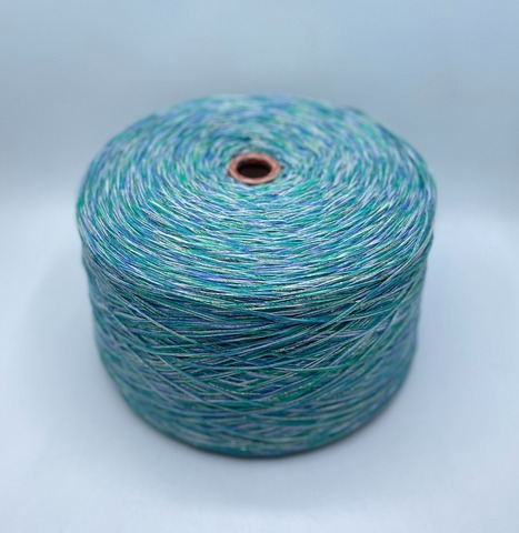 Авторская смотка (пр.Италия) 292м/100гр, Меринос/Вискоза/Полиэстер( люрекс), цвет-Лазурный берег, арт.36490