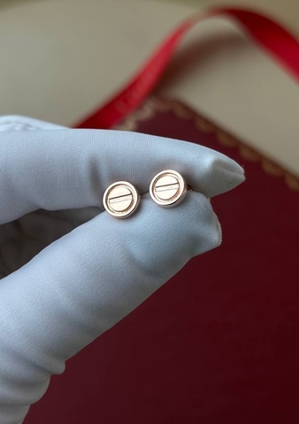 73205- Серьги пусеты CARTIER из серебра 925 пробы в позолоте