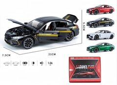 Машина металл с полосками М8 6 в уп 22 см, цена за шт.