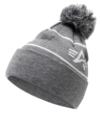 Шапка Alpha Industries Essential Pom Beanie Medium Charcoal Heather (Серая)