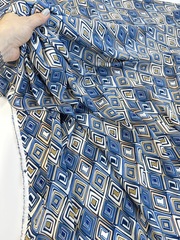 Вискоза штапель Синий ромб