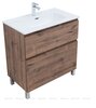 Aquanet 345680 Тумба с раковиной Алвита new 80 (Flat) напольная 2 ящ. цв.дуб веллингтон табак (345680)