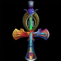 Силиконовый молд № 3049 Крест Египетский Анкх