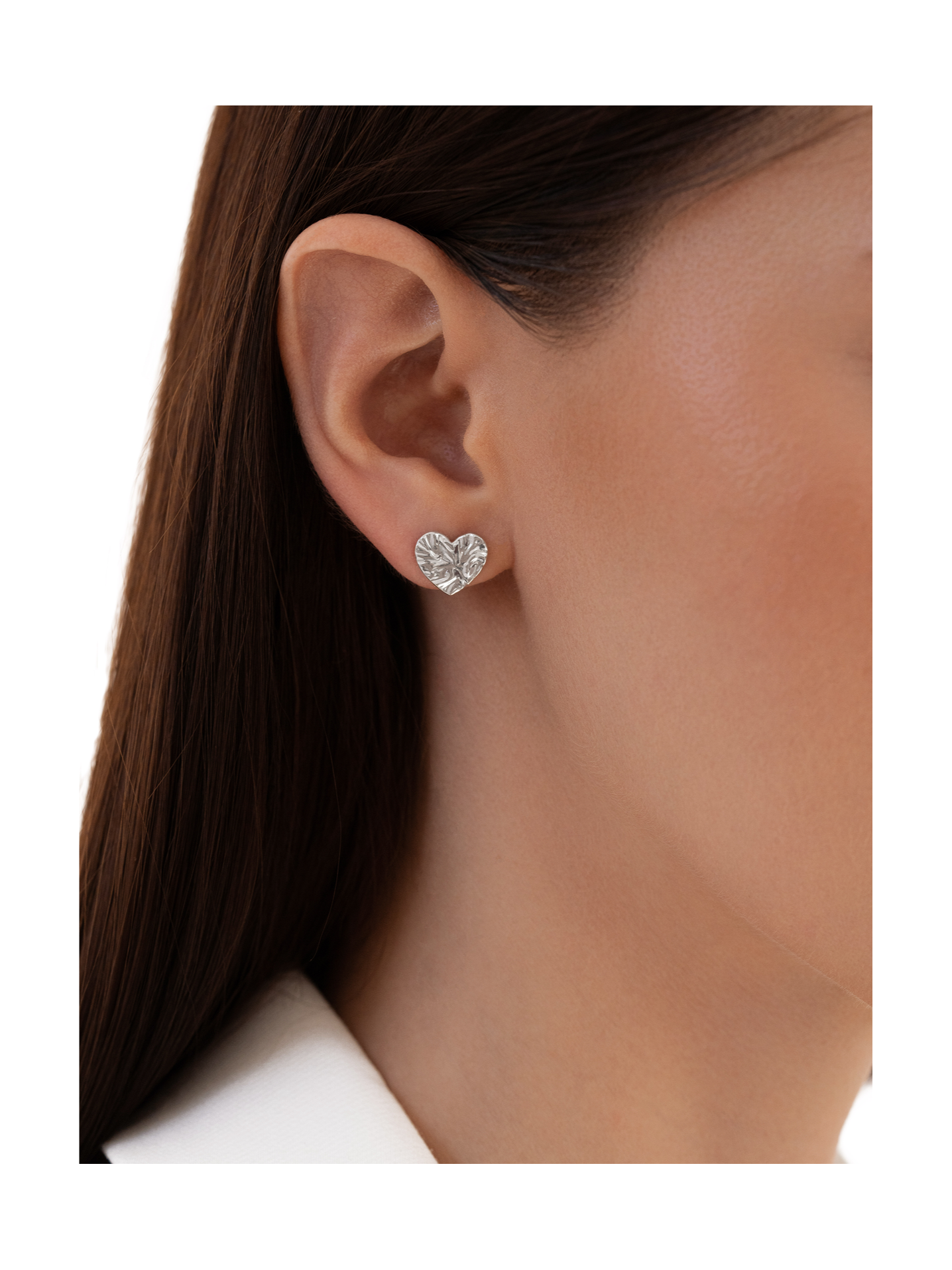 Серьги Мятые сердца