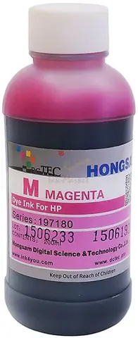 Чернила водные DCTec DCD-T610 magenta 200мл.  Для HP Designjet T120, T520, T610, T1100, T1120. Серия 197180